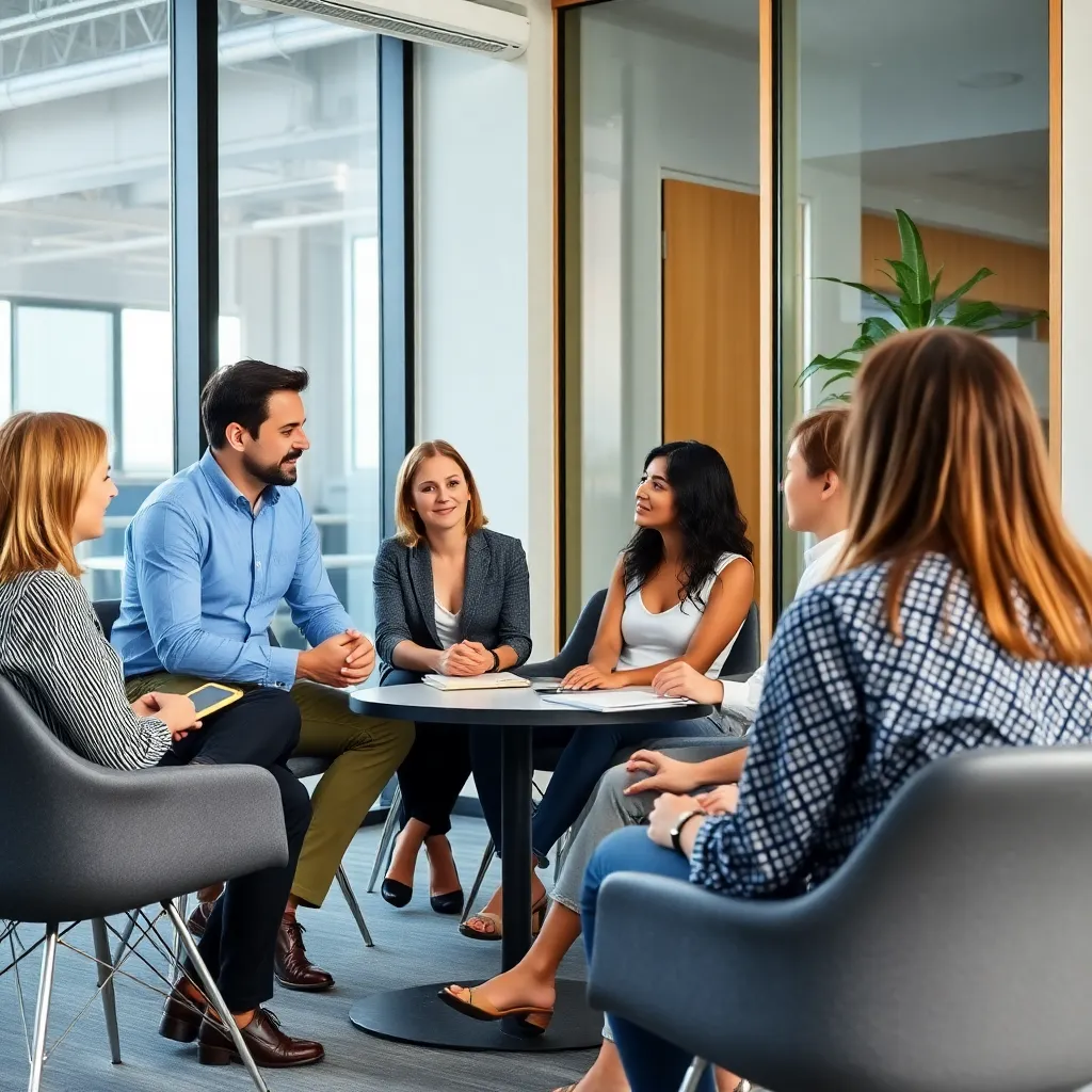 Groep Nederlandse professionals in teamcoaching sessie