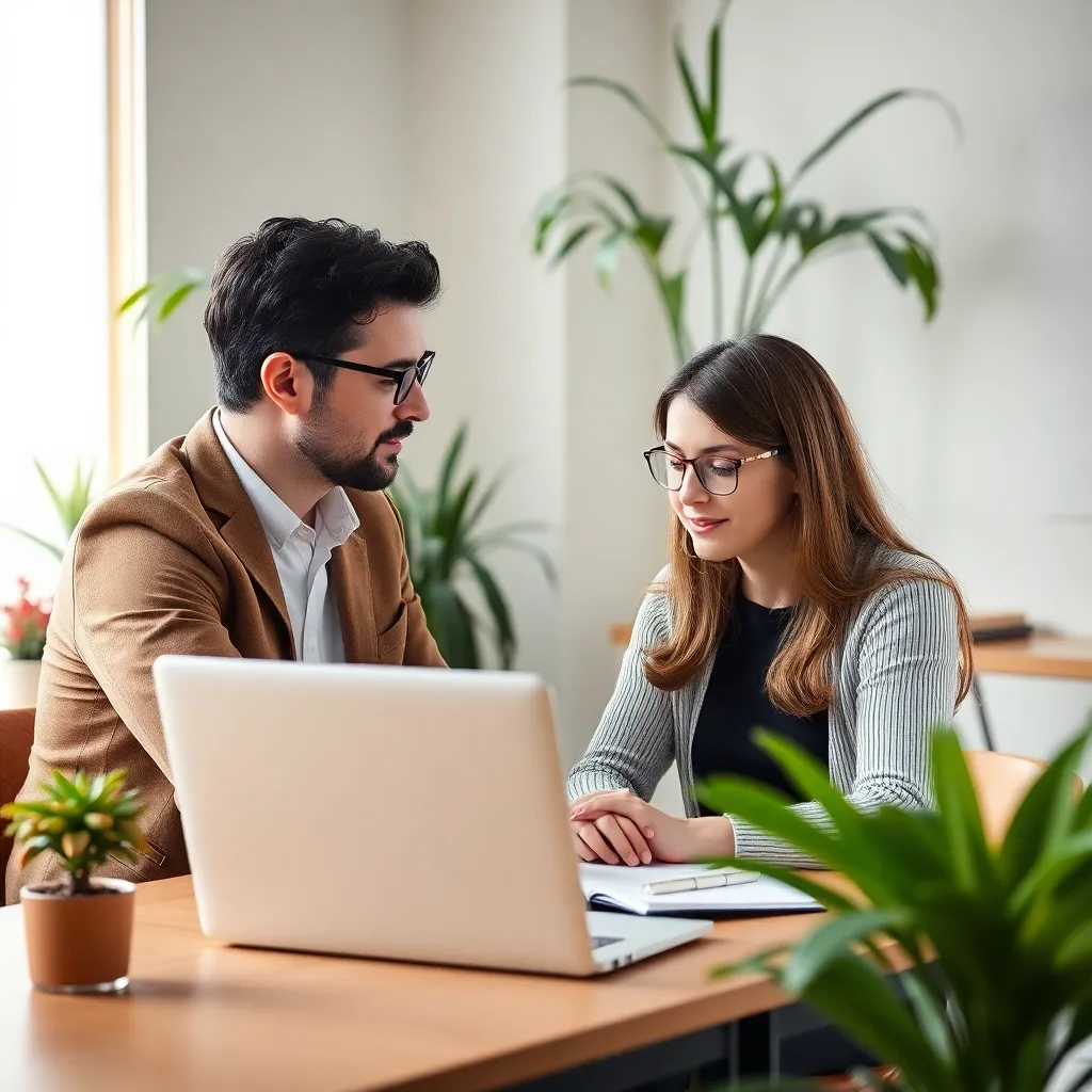 Professionele vrouw beoefent mindfulness op kantoor